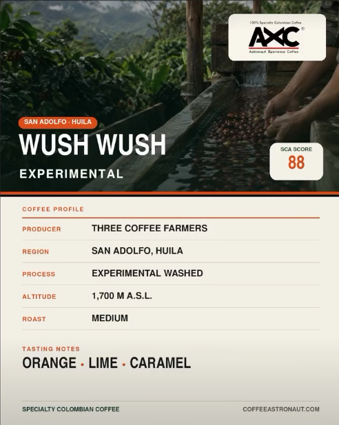 Wush Wush | SCA Score: 88 | Net Weight: 12 oz (340 g)